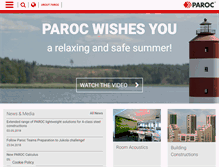 Tablet Screenshot of paroc.com